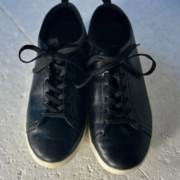 Vionic Paisley SZ 8.5 Women's Paisley Black Leather Comfort Sneaker Orthro Lace - Picture 3 of 8